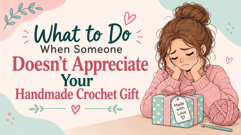 What to Do When Someone Doesn’t Appreciate Your Handmade Crochet Gift